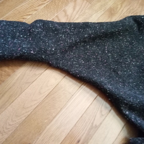 St Germain des Pris 80s soft black/dark grey flecked coat - Picture 6 of 11